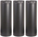 Imperial BM0113 8" X 24" Long Black Stove Pipe 24G Single Wall Steel Chimney. Fixed Price $75.99.