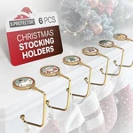 X-protector Stocking Holders For Mantle 6 Pcs Premium Christmas .... Fixed Price $13.23.
