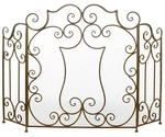 Sophisticated ** Modern Scroll Fireplace Screen 45.5" X 10.5" 31.5" Nib. Fixed Price $134.89.