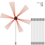 Chimney Sweep 33FT, Cleaning Tool Kits With 10 Nylon Flexible Rods,. Fixed Price $108.43.