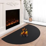 Hearth Rugs For Fireplaces Resistant, 42 2' X 3'6" (semicircular), Black. Fixed Price $85.35.