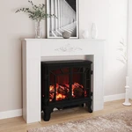 Homcom Freestanding Wood Mantel Surround For Electric Fireplace Stove. Fixed Price $143.99.