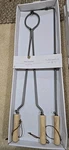 2PC Tongs And Fire Poker Tool Set Black - Threshold. Fixed Price $23.00.