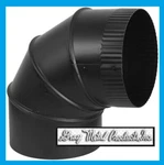 Gray Metals - Black Stove Pipe 6" X 90 Deg Adjustable Elbow 24 Gauge New!. Fixed Price $19.99.