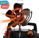 Heat Powered Wood Stove Fan Oscillating, Fireplace 60 Rotation Left-right. Fixed Price $60.66.