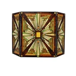 Chloe Lighting Innes Tiffany-style 3PCS Folding Mission Fireplace Screen 45".... Fixed Price $345.41.