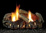 Empire 30" Stacked Aged Oak Logset With Vf/v Slope Glaze Burner Remote Lp. Fixed Price $1668.00.