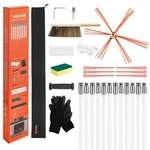 Vevor Chimney Sweep Kit Cleaning With Bristle Replacements Goggles. Fixed Price $63.99.