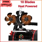 10 Blade Wood Stove Fan, Dual Motor Fireplace Compatible New. Fixed Price $40.75.
