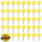 Patikil 2" Yellow Round Paint Sponges 40PK Foam Brush Wooden Handle Crafts. Fixed Price $34.99.