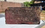 Rare Vintage Antique Red Used Fire Brick A.p. Green KX-99 Clay 9" Long Heavy. Fixed Price $32.00.