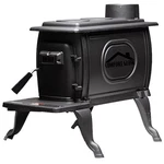 Comfort Glow Cast Iron Wood Burning Stove, Heats Up 900 Sq Ft. Fits 19" Logs. Fixed Price $579.00.