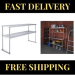 New Heavy Kitchen 18 In. X 60 Amgood Stainless Steel Double Deck Over Shelf. Fixed Price $246.95.