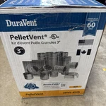 Duravent Pelletvent 3PVL-KHA 3" Through-wall Stove Chimney Venting Kit. Fixed Price $240.00.