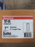 Chimney 7" Diameter X 6" Long Duravent Duratech Stainless Steel 7DT-06. Fixed Price $40.00.