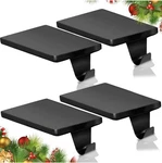 Hmasyo Christmas Stocking Holders For Mantle Set Of 4, Black Heavy Duty Iron. Fixed Price $26.00.