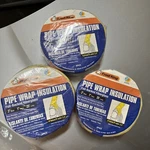 Lot Of Frost King Foil Fiberglass Pipe Wrap Insulation 3"X1"X25' New Feet. Fixed Price $28.37.