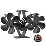 Jossacolar Wood Stove Fan Heat Powered Non 12-BLADE, Black. Fixed Price $31.70.