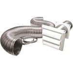 Lambro Industries 313W White 4"/5' Semi-rigid Duct Louvered Vent Kit. Fixed Price $39.73.