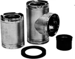 American Metal Ameri-tec 6HS-TA 6" Insulated Chimney Stove Pipe Tee Assembly. Fixed Price $434.95.