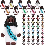 Mini Black Jesus Figurines - Bulk Religious Party Favors (50 Pcs). Fixed Price $42.99.
