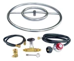 Dreffco Stainless Steel Gas Fire Pit Burner Ring Kit For Portable Propane Tanks. Fixed Price $159.99.