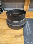 Gray Metal Products 6" X 7" Crimped Increaser Stove Pipe Black 24 Gauge Steel. Fixed Price $25.00.