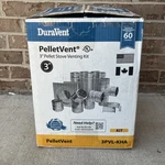 Duravent Pelletvent 3PVL-KHA 3" Through-wall Stove Chimney Venting Kit. Fixed Price $283.76.