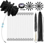 30FEET Chimney Sweep Kit - 6 In Brush Head, Dryer Vent Regular, Black. Fixed Price $48.64.