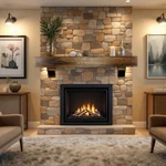 8" Deep Beam Wood Shelf Floating Rustic Fireplace Mantle Mantel With Corbels. Fixed Price $275.00.