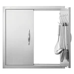 Bbq Access Door, 24W X 24H Inch Double Outdoor Kitchen Stainless Steel Flu. Fixed Price $108.59.