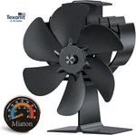 Wood Stove Fan Heat Powered Fireplace Activated W/thermometer. Fixed Price $46.14.