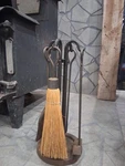 Pilgrim Fireplace Toolset 28' Basket Weave-iron 5-PIECE. Fixed Price $89.52.