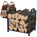 Vygrow Indoor Firewood Rack Heavy Duty Metal Log Holder 17.3" Storage. Fixed Price $43.34.