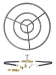 Dreffco Stainless Steel Gas Fire Pit Burner Ring W/ Deluxe Connection Kit Lp. Fixed Price $129.99.