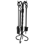 5-PIECE Fireplace Tools Set Wrought Iron No Assembly Heavy Duty 32" Solid.... Fixed Price $237.40.
