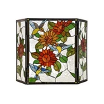 Chloe Lighting Sunflower Tiffany-style 3PCS Folding Floral Fireplace Screen.... Fixed Price $294.69.