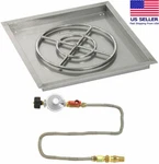 New American Fireglass 24" Square Stainless Steel Drop-in Pan / Match Light Kit. Fixed Price $349.00.