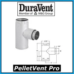 Duravent Pelletvent Pro Pipe 3" Increaser Adapter Tee With Cap #3PVP-TADX4 New!. Fixed Price $133.99.