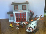 Playmobil Fire Rescue Station 5931 & Helicopter 6686. Fixed Price $20.00.