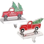 Set Of 2 Christmas Stocking Holder For Mantel Decoration,metal Red .... Fixed Price $39.22.