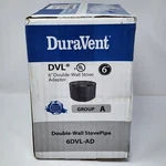 Duravent Double Wall Chimney Stove Adapter Black 6DVL-AD. Fixed Price $39.99.