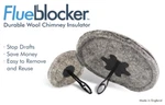 Round Flueblocker Chimney Draft Stopper, Wool Sheep. Fixed Price $6.50.