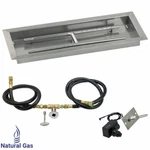 American Fireglass Rectangular Gas Pit Kit W/ Spark Ignition 24"X8". Fixed Price $536.24.