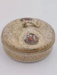 Vintage Empire Ware England M&r Hand Painted Porcelain Gold Trim 7" Cover Dish. Fixed Price $26.00.