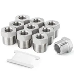 Taisher 10PCS 304 Stainless Steel Reducer Hex Bushing, 1/2" Npt Male 3/8" N.... Fixed Price $20.47.