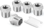 Taisher 5PCS 304 Stainless Steel Reducer Hex 3/4 Mnpt 1/2 Fnpt, Silver. Fixed Price $18.69.