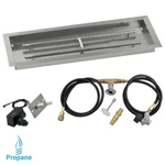 American Fireglass Rectangular Gas Pit Kit W/ Spark Ignition Lp 30"X10". Fixed Price $640.49.
