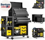 8-DRAWER Rolling Tool CHEST,3-IN-1 Box On Wheels With Lockable Steel Garage. Fixed Price $412.00.