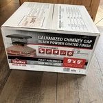 Shelter Brand 9"X9" Black Galvanized Chimney Cap Model SC99L New Usa. Fixed Price $49.99.